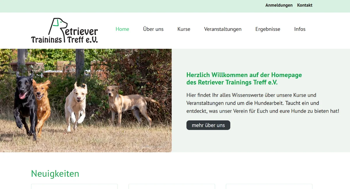Screenshot der Website rttonline.de